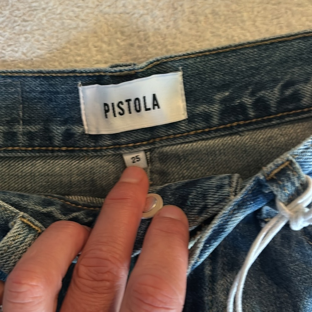 Pistola high rise distressed Jeans NWT size 25 - Picture 7 of 8
